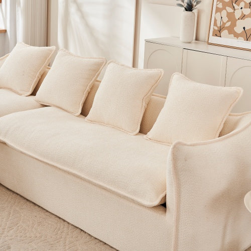 Oversized L-Shaped Sleeper Sofa – 3-Seater with Chaise, Left-Facing Design - FAIFCO
