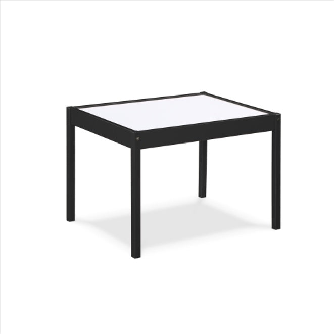 3-Piece Dry Erase Kids Table Two Chair Set, Black - FAIFCO