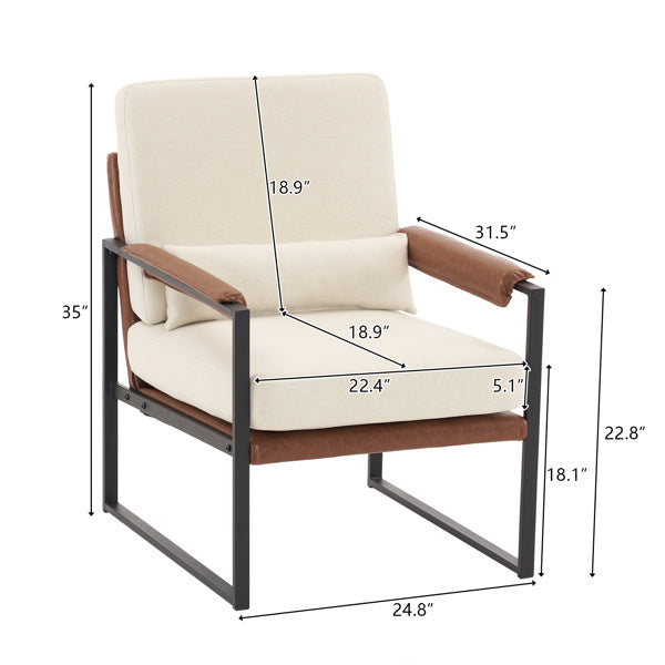 Modern Iron Frame Leisure Chair - FAIFCO