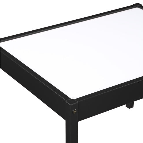 3-Piece Dry Erase Kids Table Two Chair Set, Black - FAIFCO