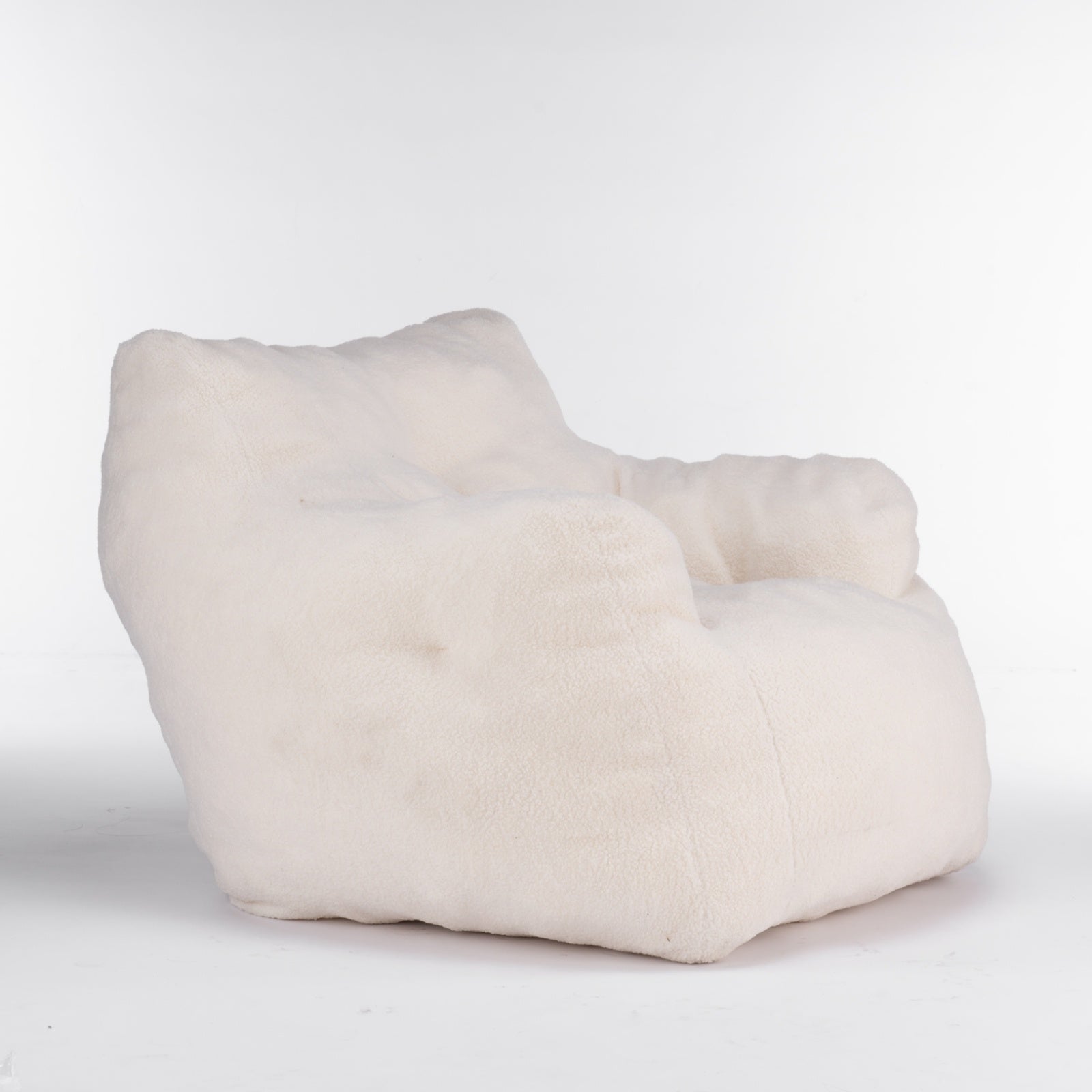 Ivory Teddy Tufted Bean Bag Chair – Soft & Cozy Seating - FAIFCO