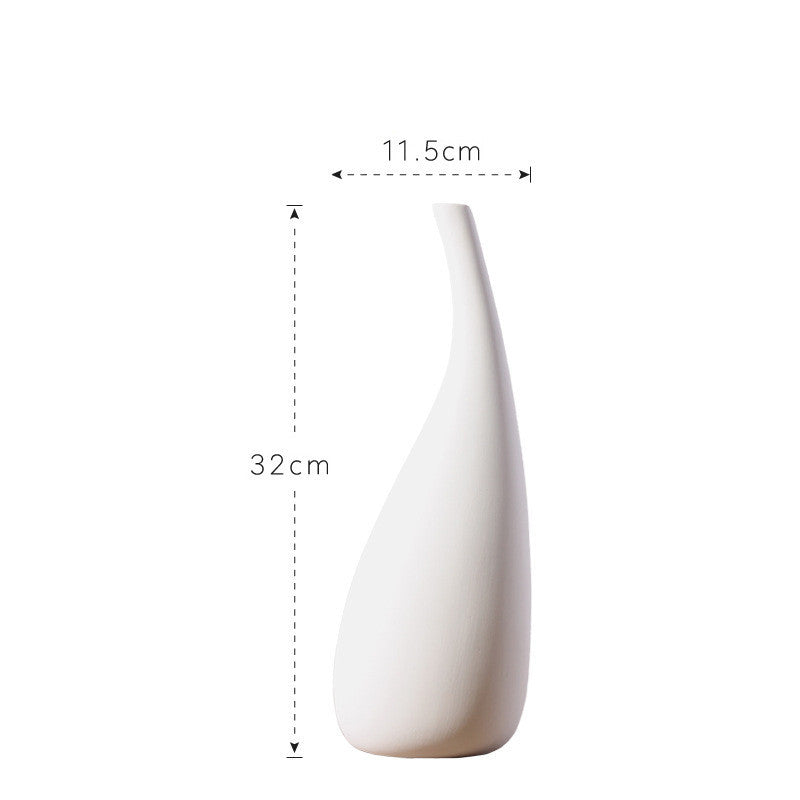 White Ceramic Water Drop Vase