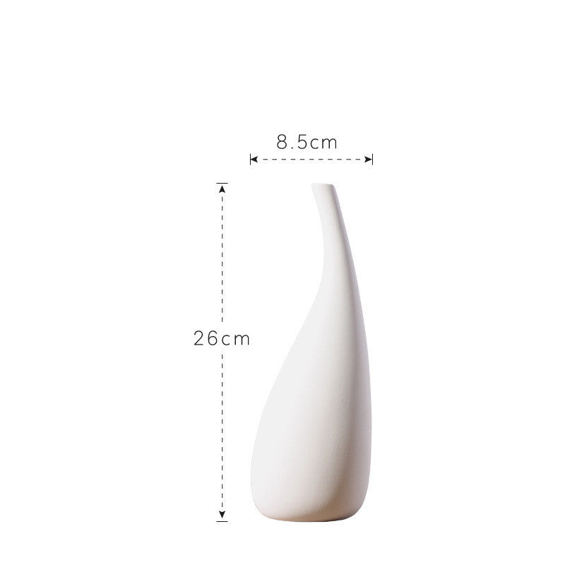White Ceramic Water Drop Vase