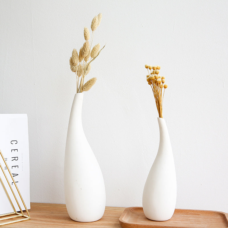 White Ceramic Water Drop Vase