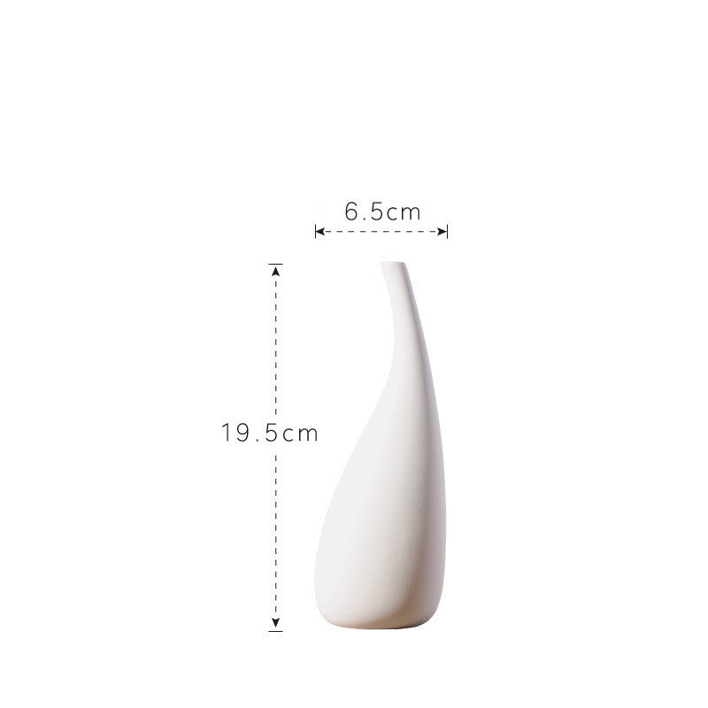 White Ceramic Water Drop Vase