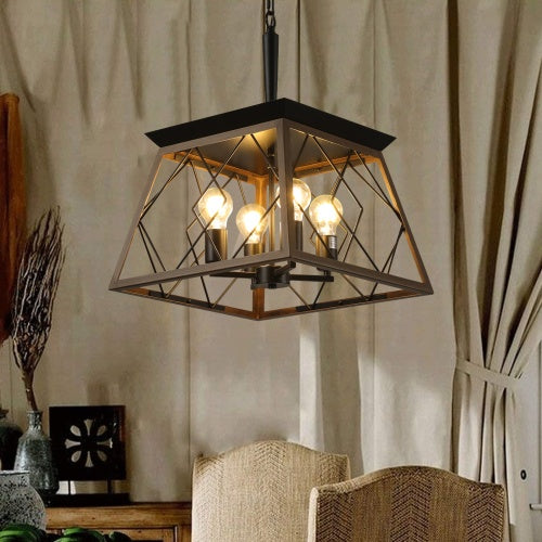 Farmhouse Ceiling Chandelier – 4 Lights Vintage