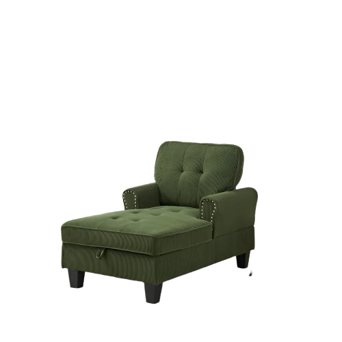 Chaise Lounge Indoor Sleeper Sofa Bed Chair Upholstered Lounge Chair For Bedroom Living Room With Rivets - FAIFCO
