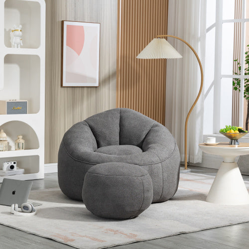 Foam Bean Bag Chair with Footrest - FAIFCO