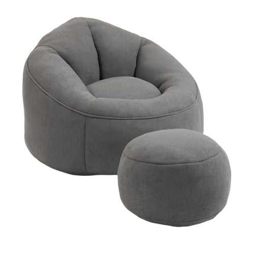 Foam Bean Bag Chair with Footrest - FAIFCO