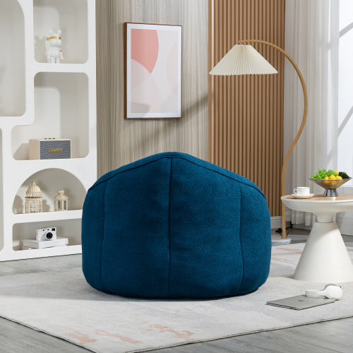 Compressed Foam Bean Bag Chair with Footrest – Soft Microfiber Lounge Seat - FAIFCO
