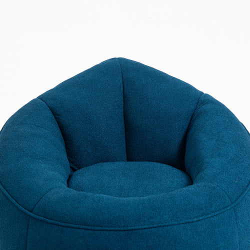 Compressed Foam Bean Bag Chair with Footrest – Soft Microfiber Lounge Seat - FAIFCO