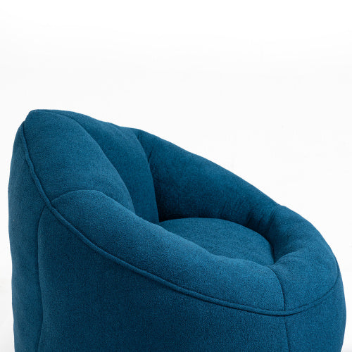 Compressed Foam Bean Bag Chair with Footrest – Soft Microfiber Lounge Seat - FAIFCO