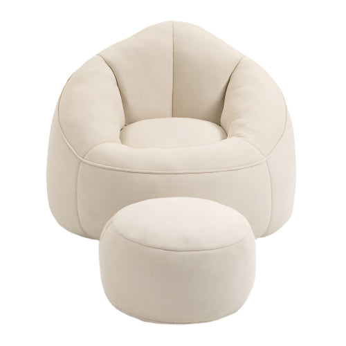 Compressed Foam Bean Bag Chair with Footrest - FAIFCO