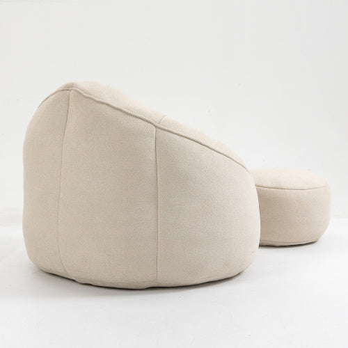 Compressed Foam Bean Bag Chair with Footrest - FAIFCO