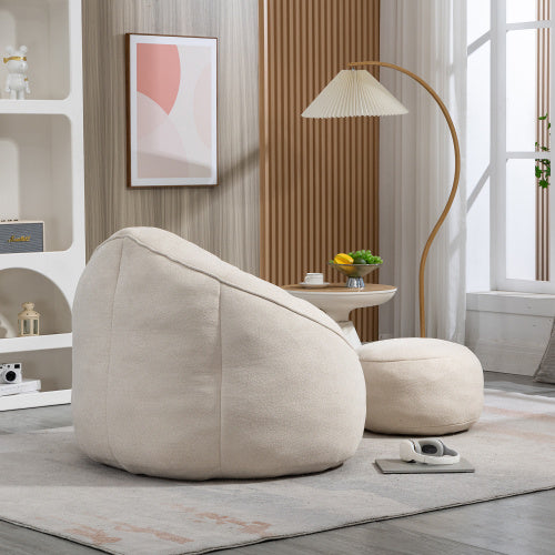 Compressed Foam Bean Bag Chair with Footrest - FAIFCO