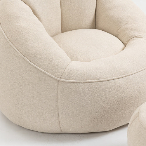 Compressed Foam Bean Bag Chair with Footrest - FAIFCO