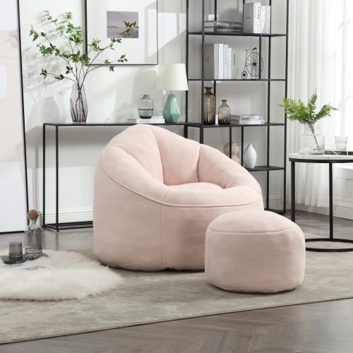 High-Pressure Foam Bean Bag Chair with Footrest – Comfy & Compressed Lounge Seat - FAIFCO