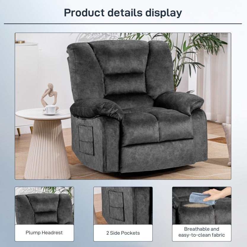 Ergonomic Recliner Chair with Massage & Heating - FAIFCO