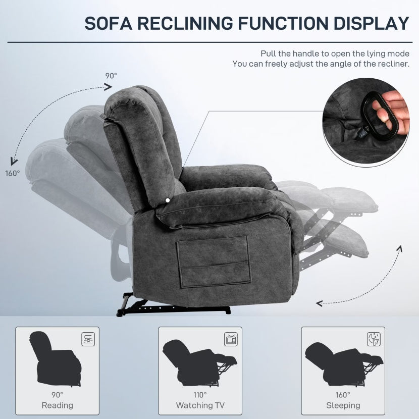 Ergonomic Recliner Chair with Massage & Heating - FAIFCO