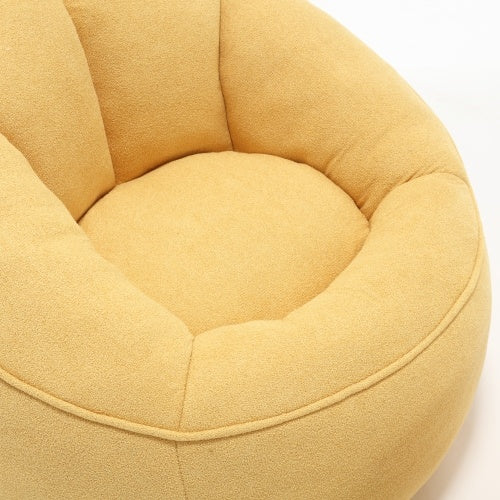 Yellow Compressed Bean Bag Chair with Footrest - FAIFCO