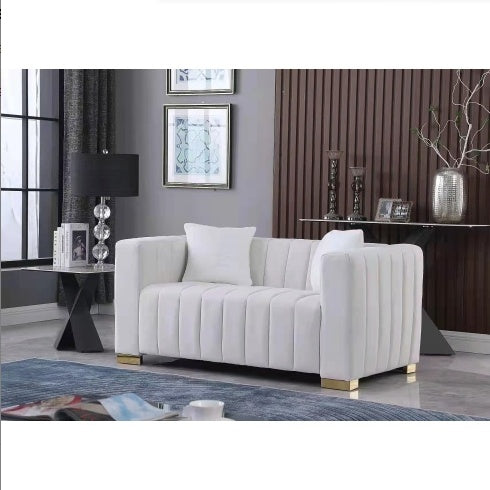 A Modern Channel Sofa Take On A Traditional Chesterfield,Grey Color,loveseater - FAIFCO