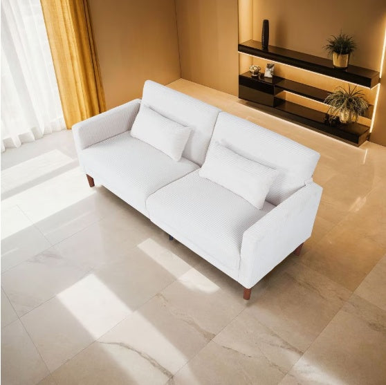 Linen Sofa Seats In Beige - FAIFCO