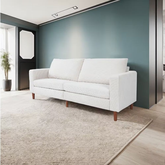 Beige Linen Sofa - FAIFCO