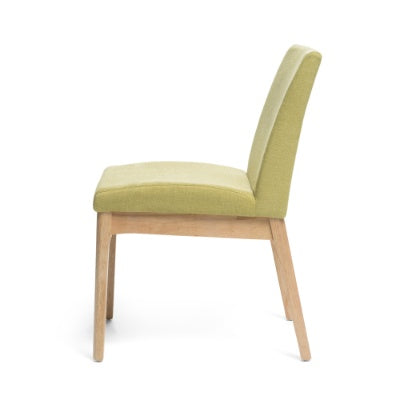 DINING CHAIR (Set of 2)  Green Fabric Upholstery - FAIFCO