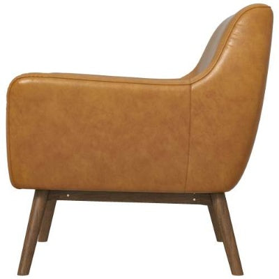Panom Tan Leather Lounge Chair - FAIFCO