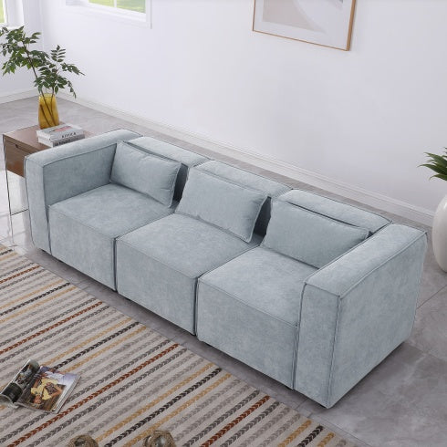 Modular Sofa BEIGE Chenille Fabric, Simple And Grand, The Seat And Back Is Very Soft. - FAIFCO
