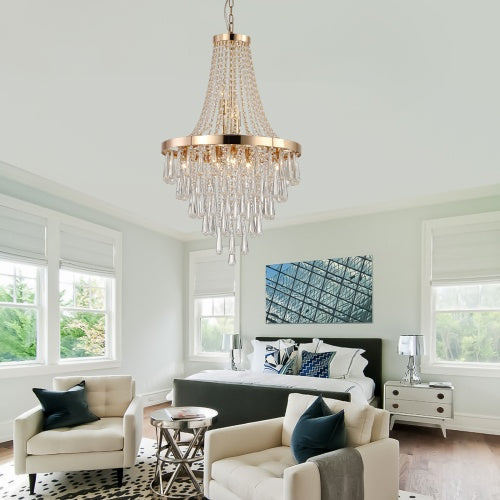 Luxury Golden Crystal Chandelier for Living & Dinin