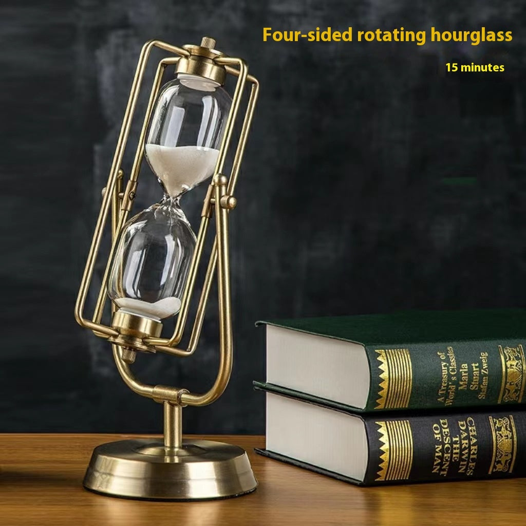 Wooden Hourglass Timer 15 Minutes Desk Study Room