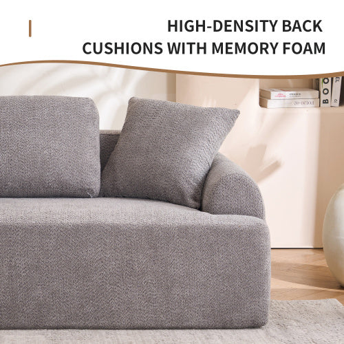 4-seater Combined Sofa, Crochet Yarn Fabric, Full Sponge Compression - FAIFCO