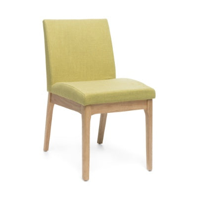 DINING CHAIR (Set of 2)  Green Fabric Upholstery - FAIFCO
