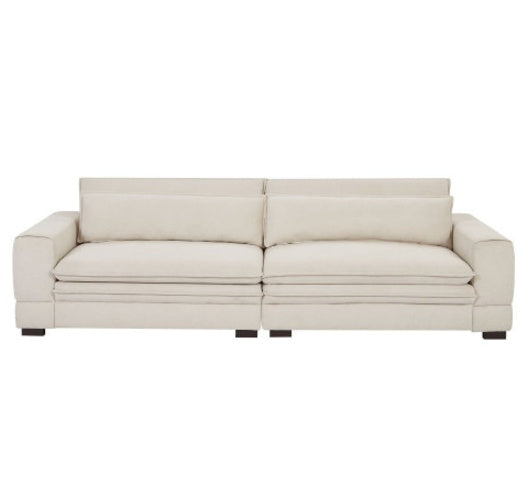 Modern Beige Fabric Sofa β 4-Seater Couch for Living Room & Office - FAIFCO
