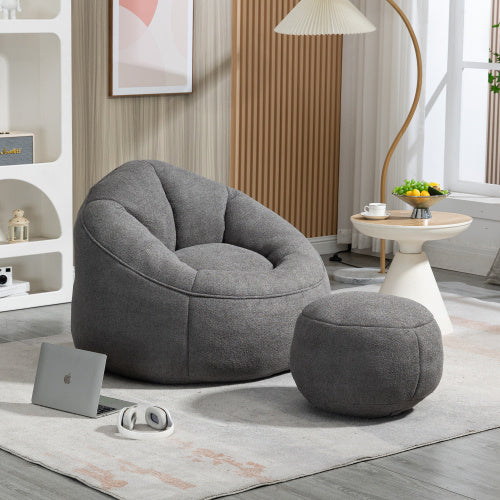 Foam Bean Bag Chair with Footrest - FAIFCO