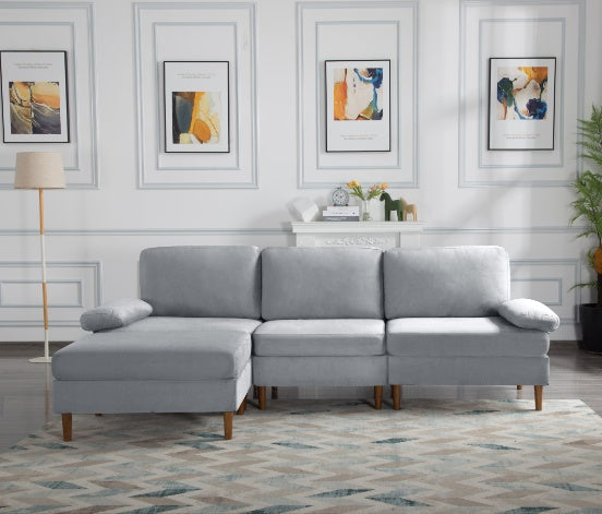 Luxury Modular Sectional 102" with Ottoman - FAIFCO
