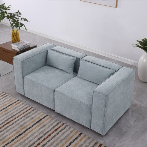 Modular Sofa BEIGE Chenille Fabric, Simple And Grand, The Seat And Back Is Very Soft. - FAIFCO