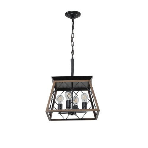 Farmhouse Ceiling Chandelier – 4 Lights Vintage