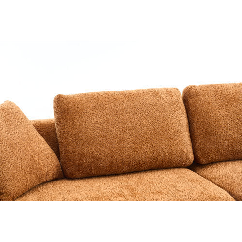 4-seater Combined Sofa, Crochet Yarn Fabric, Full Sponge Compression - FAIFCO