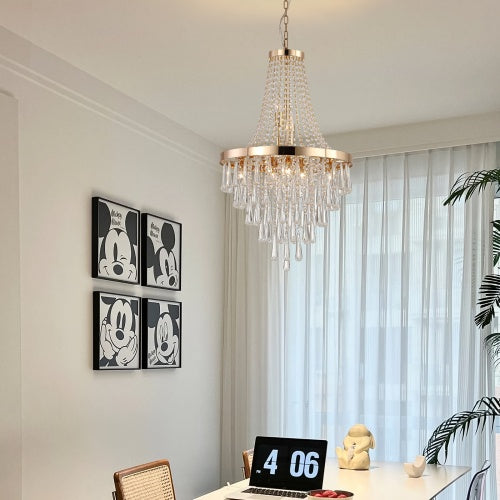 Luxury Golden Crystal Chandelier for Living & Dinin