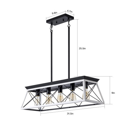 Farmhouse Style 5-Light Ceiling Chandelier