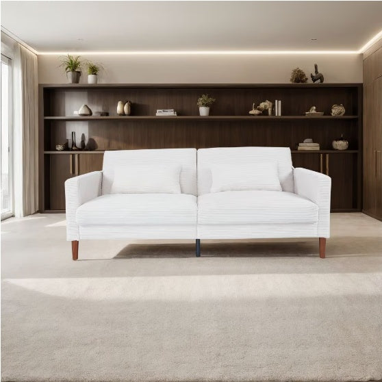 Linen Sofa Seats In Beige - FAIFCO