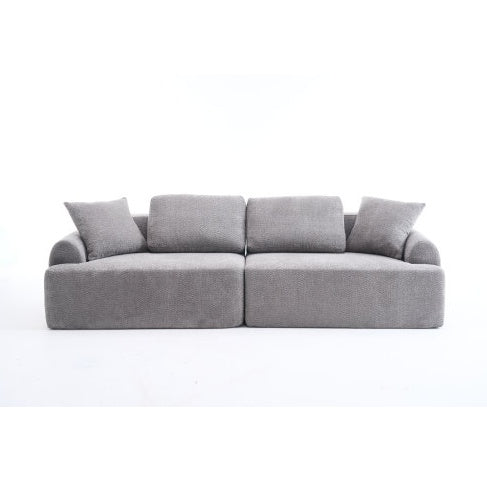 4-seater Combined Sofa, Crochet Yarn Fabric, Full Sponge Compression - FAIFCO