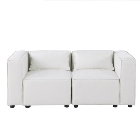 Modular Sofa BEIGE Chenille Fabric, Simple And Grand, The Seat And Back Is Very Soft. - FAIFCO