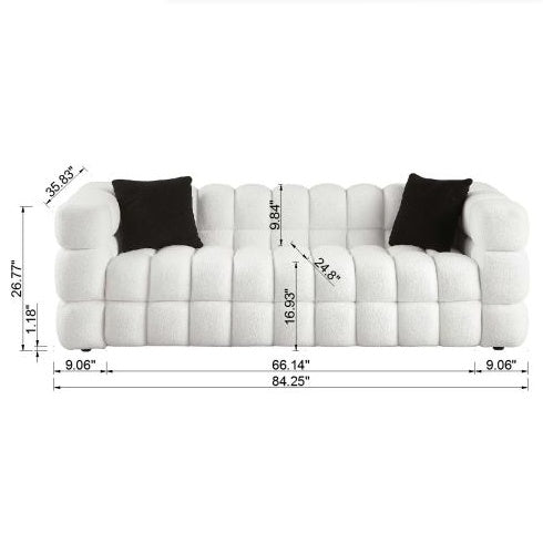 Marshmallow Boucle Sofa 3 Seater - FAIFCO