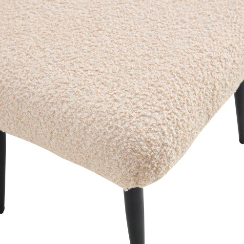Sherpa Fabric Accent Chair with Footrest - FAIFCO