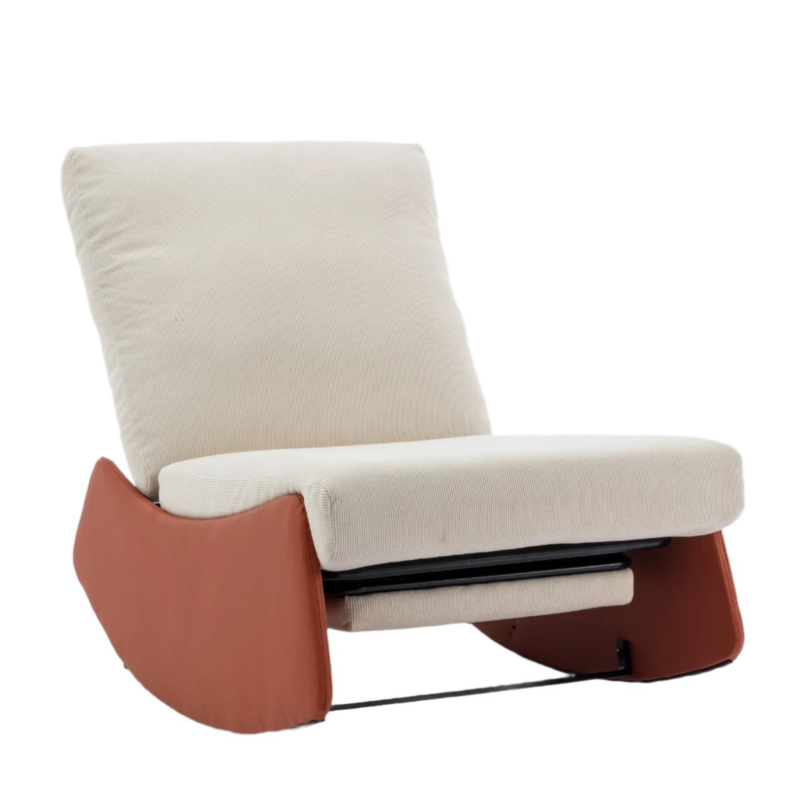 Modern Rocking Recliner Chair with Footrest – Comfy Accent Chair for Nursery & Reading - FAIFCO