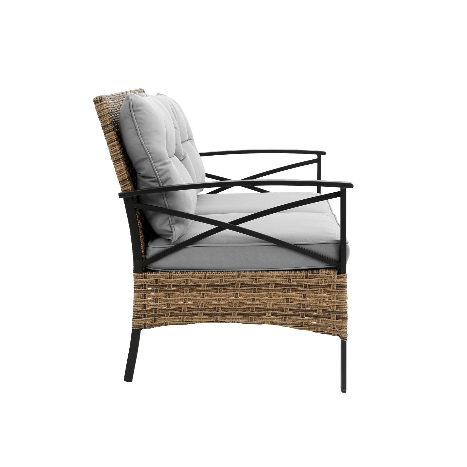 Patio 4Piece Sectional Sofa Set Outdoor Garden Furniture - FAIFCO