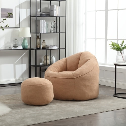Foam Bean Bag Chair with Footrest - FAIFCO